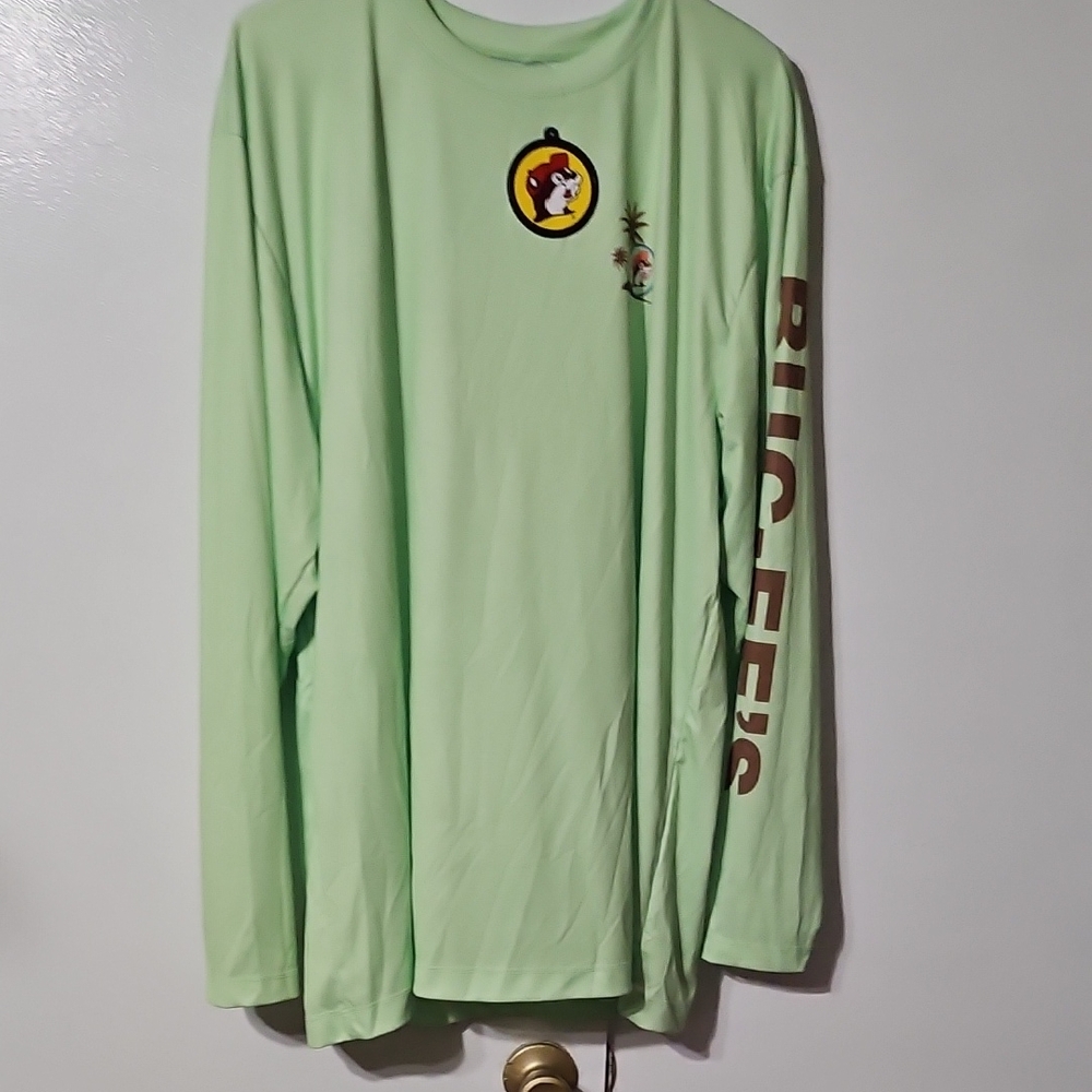 Buc-ee's Light Green Long Sleeve Men's Tee